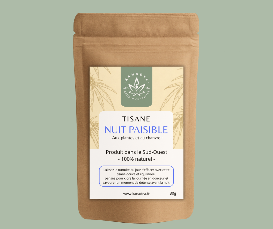 Tisane "Nuit Paisible" au CBD